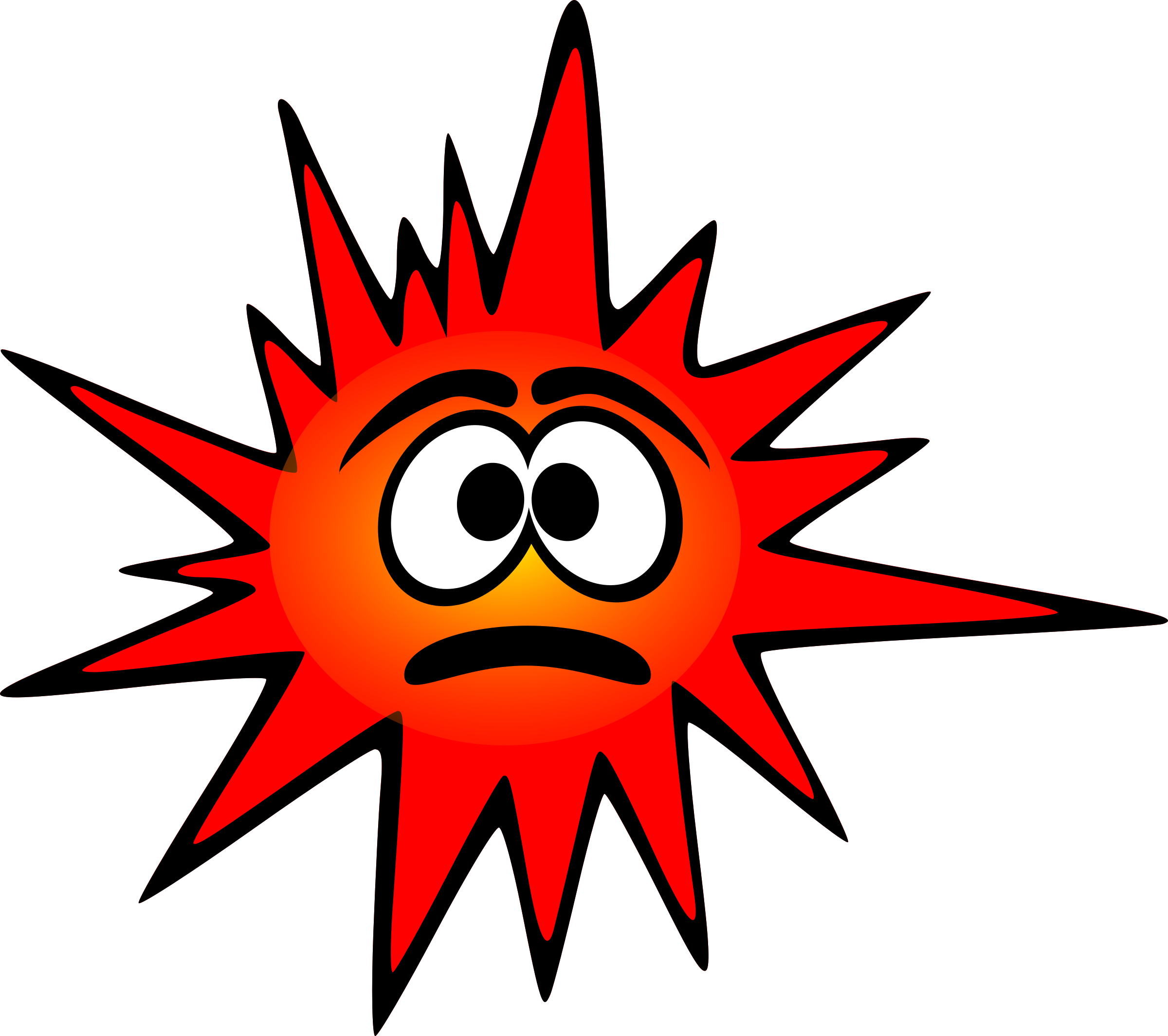 Clipart Funny Red Bacteria - Bacteria Clipart Png (2400x2128)