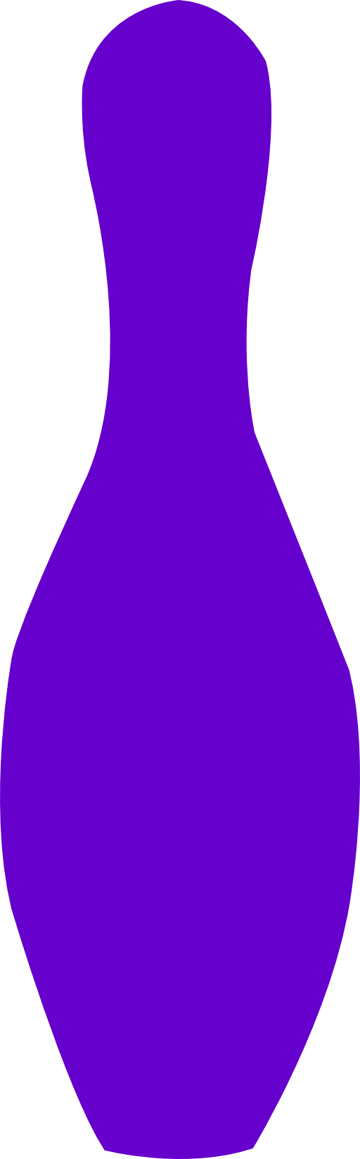 Bowling Pin Opurple Clipart Royalty Free Public - Bowling Pin (512x1648)