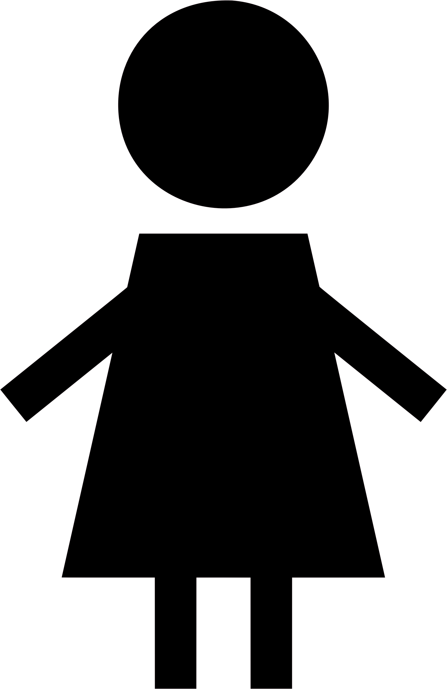 Symbol Silhouette 2 Black - Female Symbol (1450x2234)
