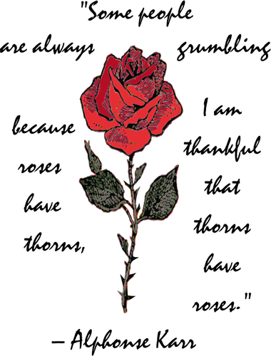 Rose With Text - Rose Clip Art (380x500)