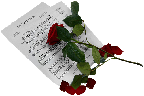 Primary Rose Graphics Free 99 On Music Clipart With - Bon Jour Ma Chérie (500x333)