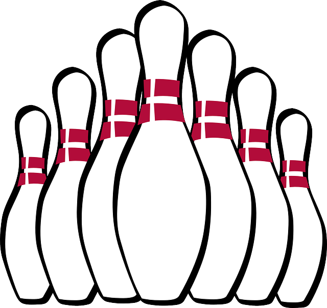 Pin, Bowling, Seven, Play, White, Game - Bowling Pins Clip Art (640x604)