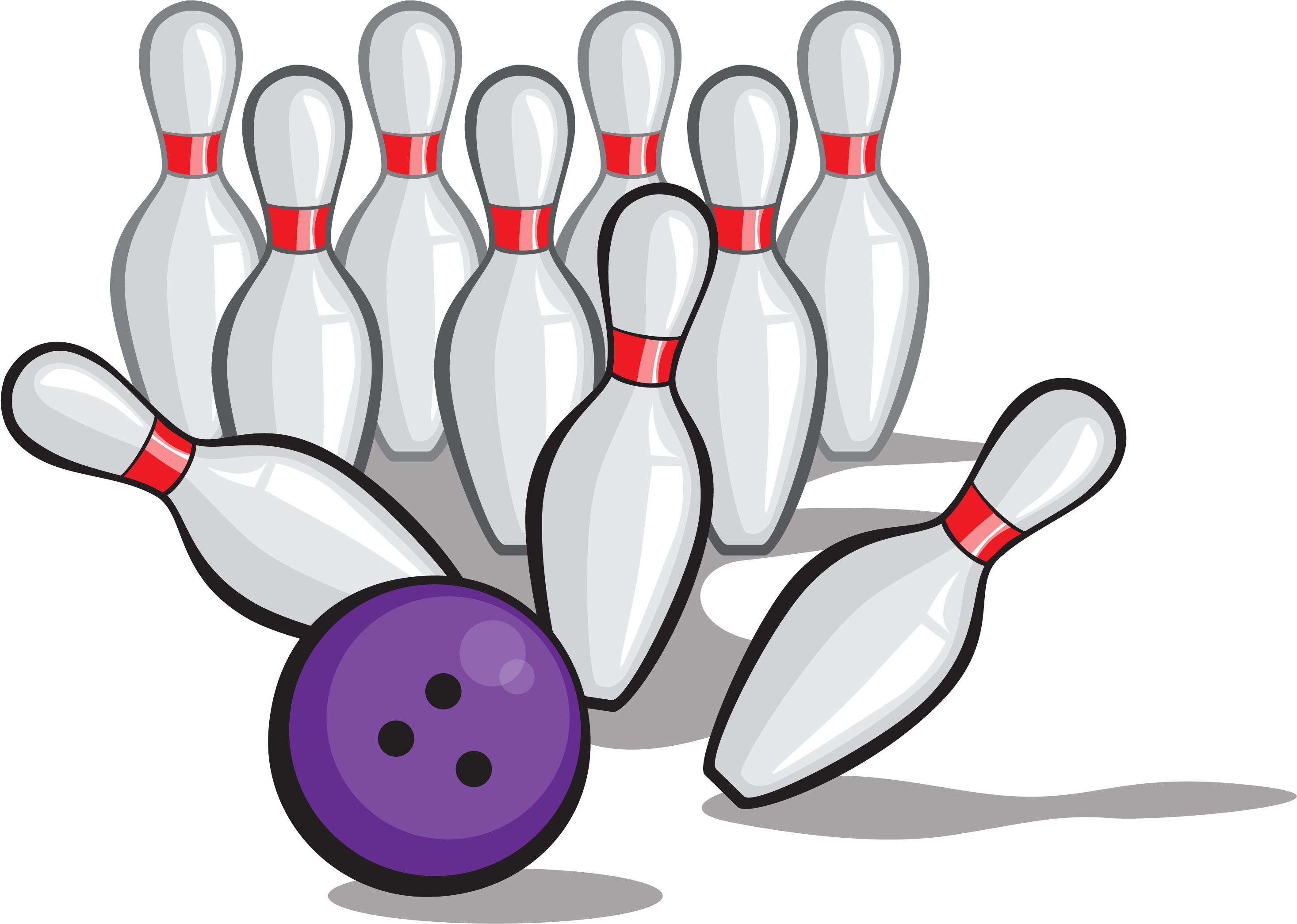 Bowling Pin Bowling Ball Clip Art - Kinetic Energy Bowling Ball (3106x2500)