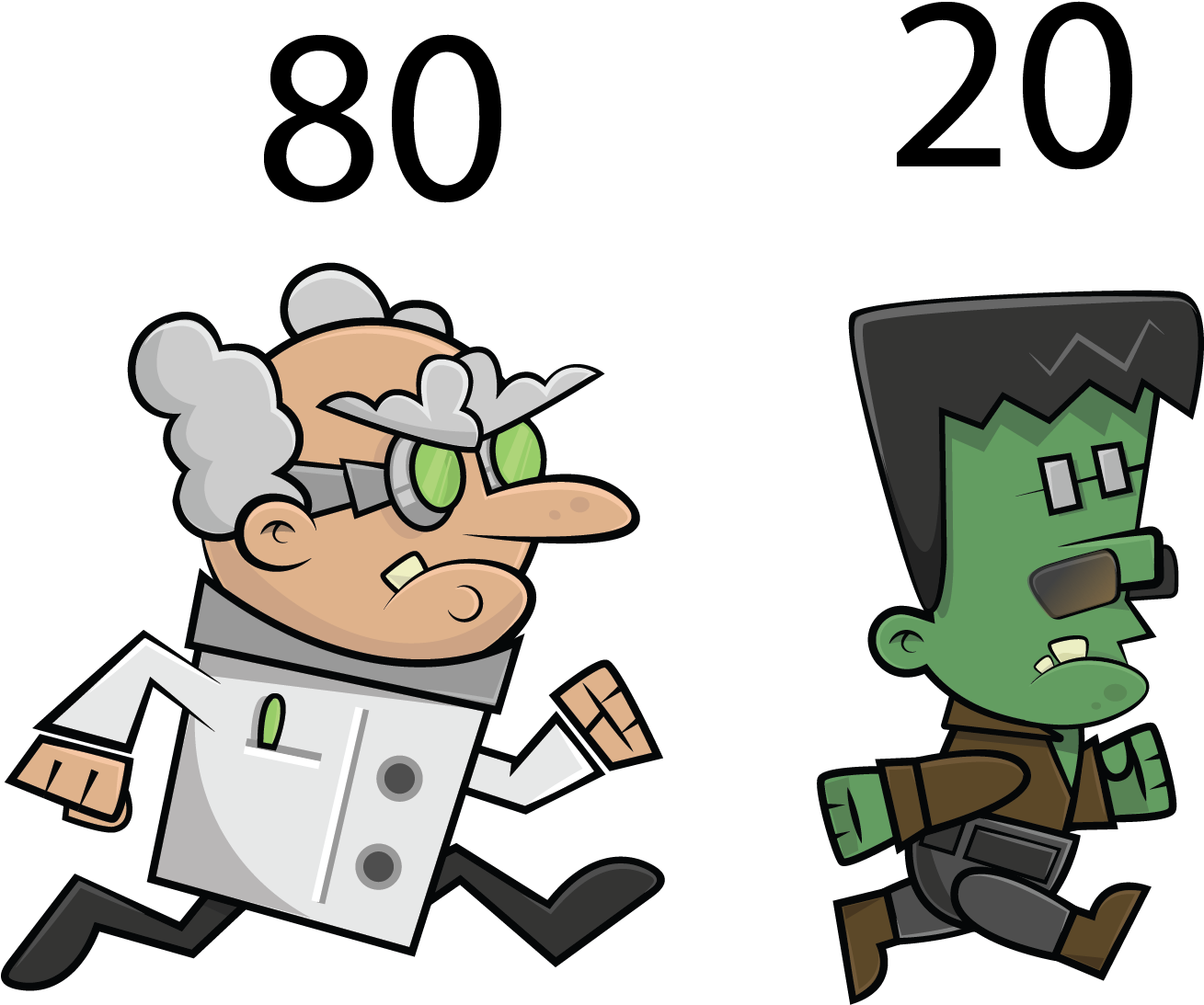 Bowling Pin Set - Cartoon (1308x1140)