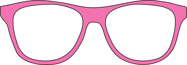 Pink Eyeglasses Clipart Clip Art - Pink Sunglass Clip Art (600x209)