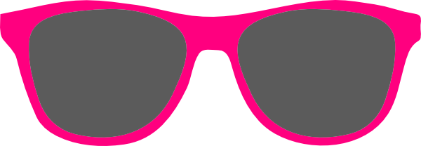 Bright Pink Glasses Clip Art At Clker - Pink Sunglasses Clipart (600x208)