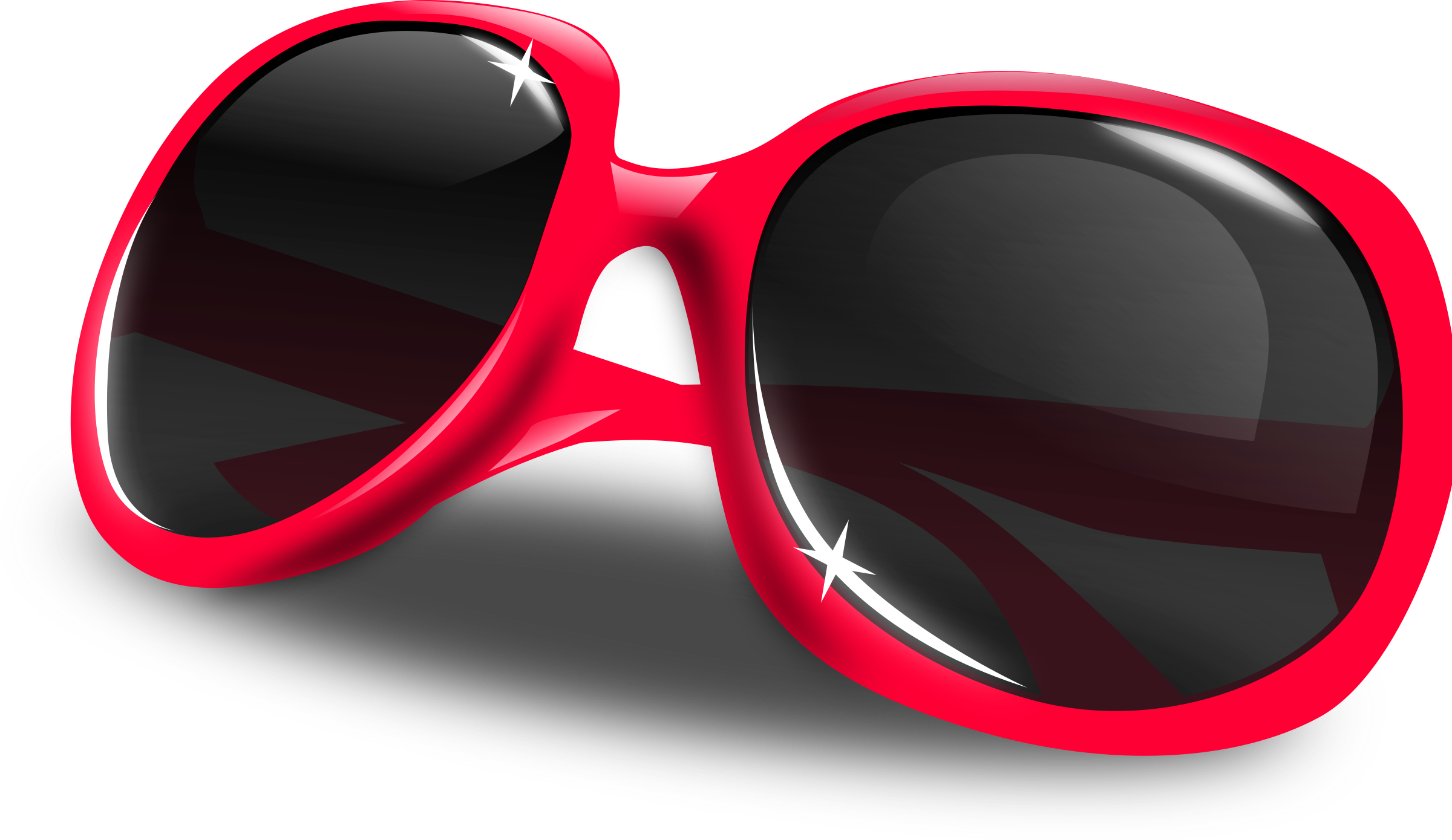 Sunglasses Free Vector Clipart - Sunglasses Clipart (2400x1389)