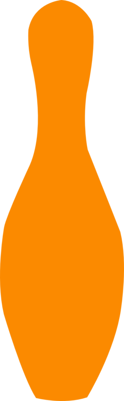 Bowling Pin Orange Clip Art - The Kennel Club (256x824)