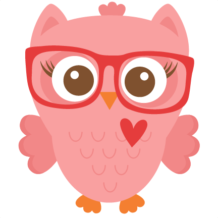 Nerdy Girl Owl Scrapbook Cuts Svg Cutting Files Doodle - Cute Clip Art Owl (432x432)