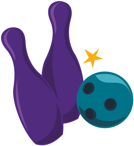 Bowling Bowl Pins - Bowling Png Vector (512x512)