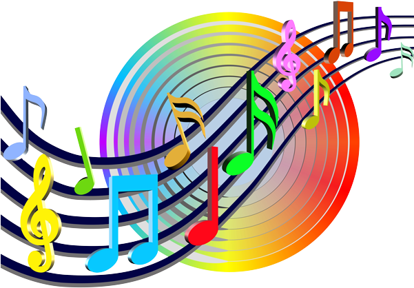 Great Music - Colorful Musical Notes Symbols (600x440)