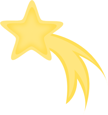 Shooting Star Png Transparent Background Patriotic - Shooting Star Cut Out (350x373)