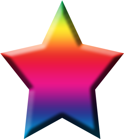 Rainbow Star Transparent Background - Transparent Background Clip Art Star (457x480)