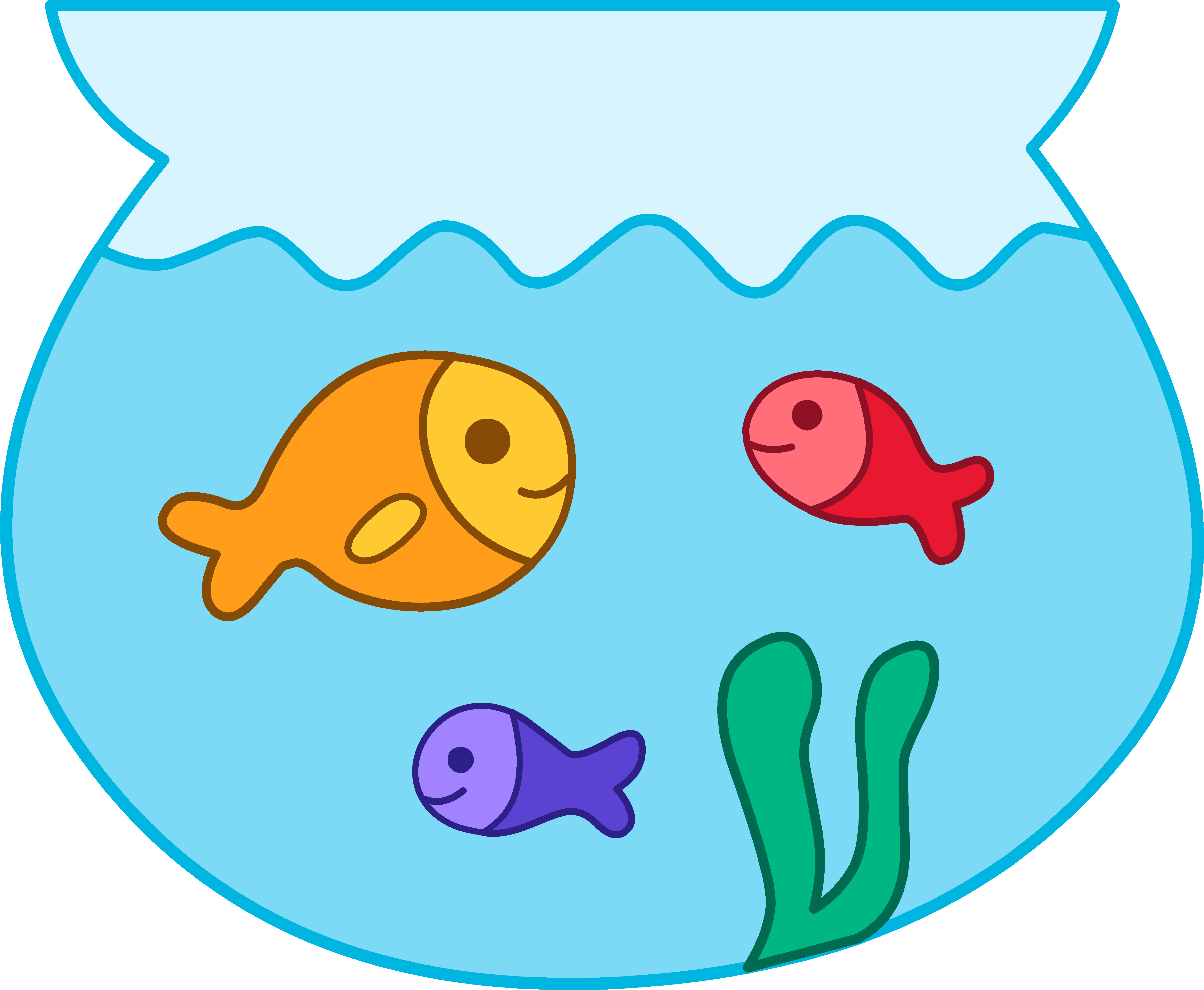 Cartoon Fish In A Fish Bowl Clipart - Fish Bowl Clip Art Free (5712x4699)