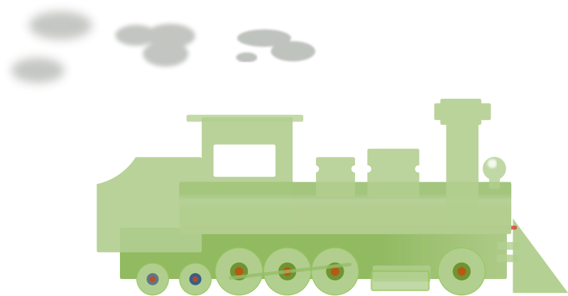 Locomotive Clipart Green Train - Train16 (800x417)