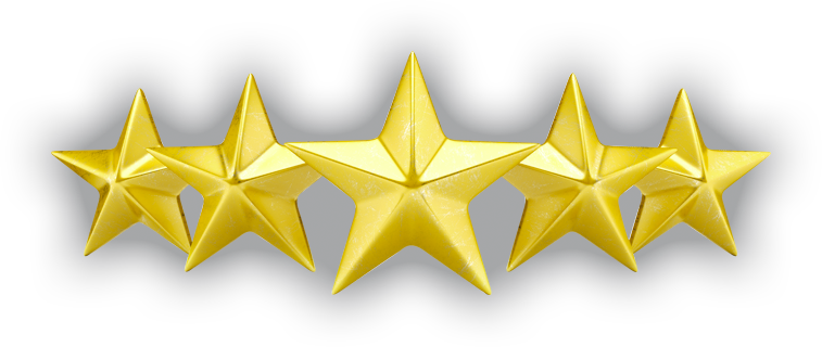 5 Stars Transparent Background (757x320)