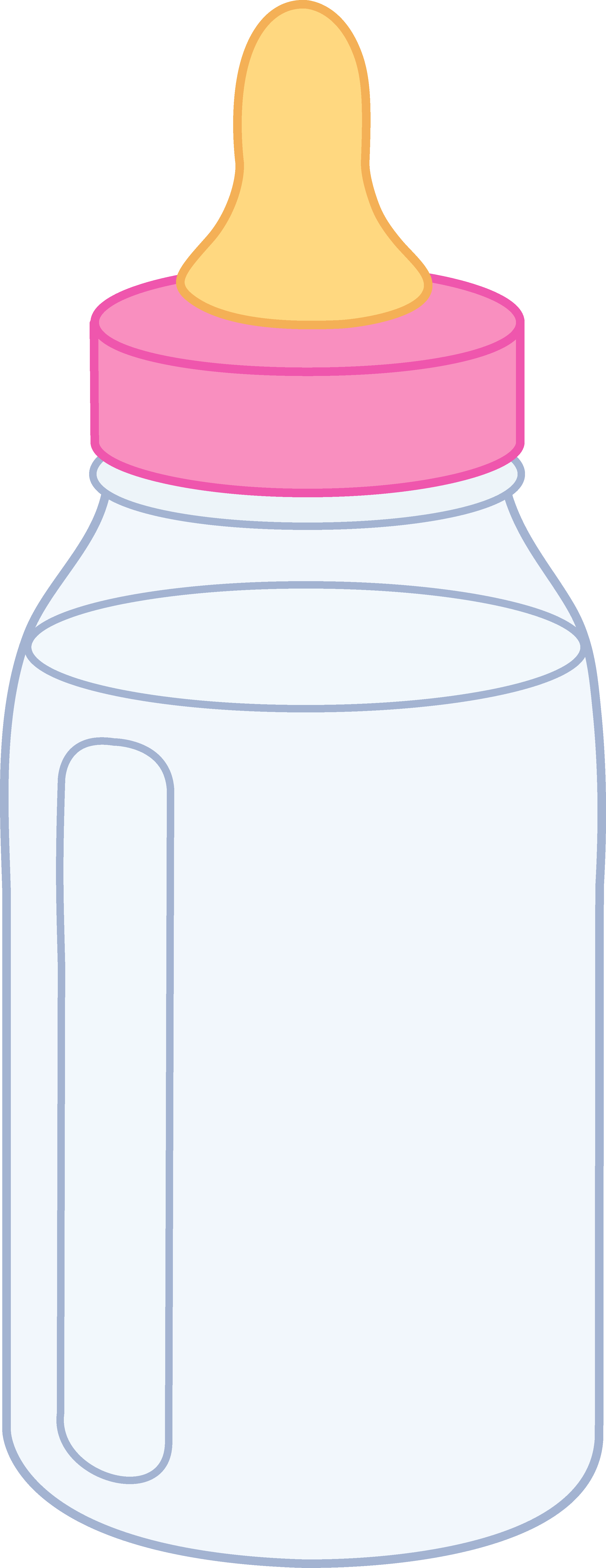 Pink Clipart Milk Bottle - Clip Art (2685x6953)
