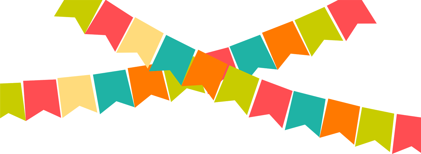 Chapeu Png, Milho Png, Pipoca Png, Viola Png Bandeirinhas - Bandeirinhas Festa Junina Png (1600x586)