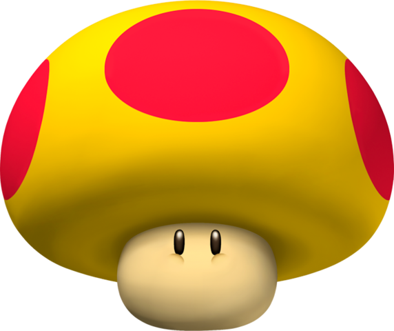 The Mega Mushroom From Mario Kart Wii - Super Mario Big Mushroom (572x480)