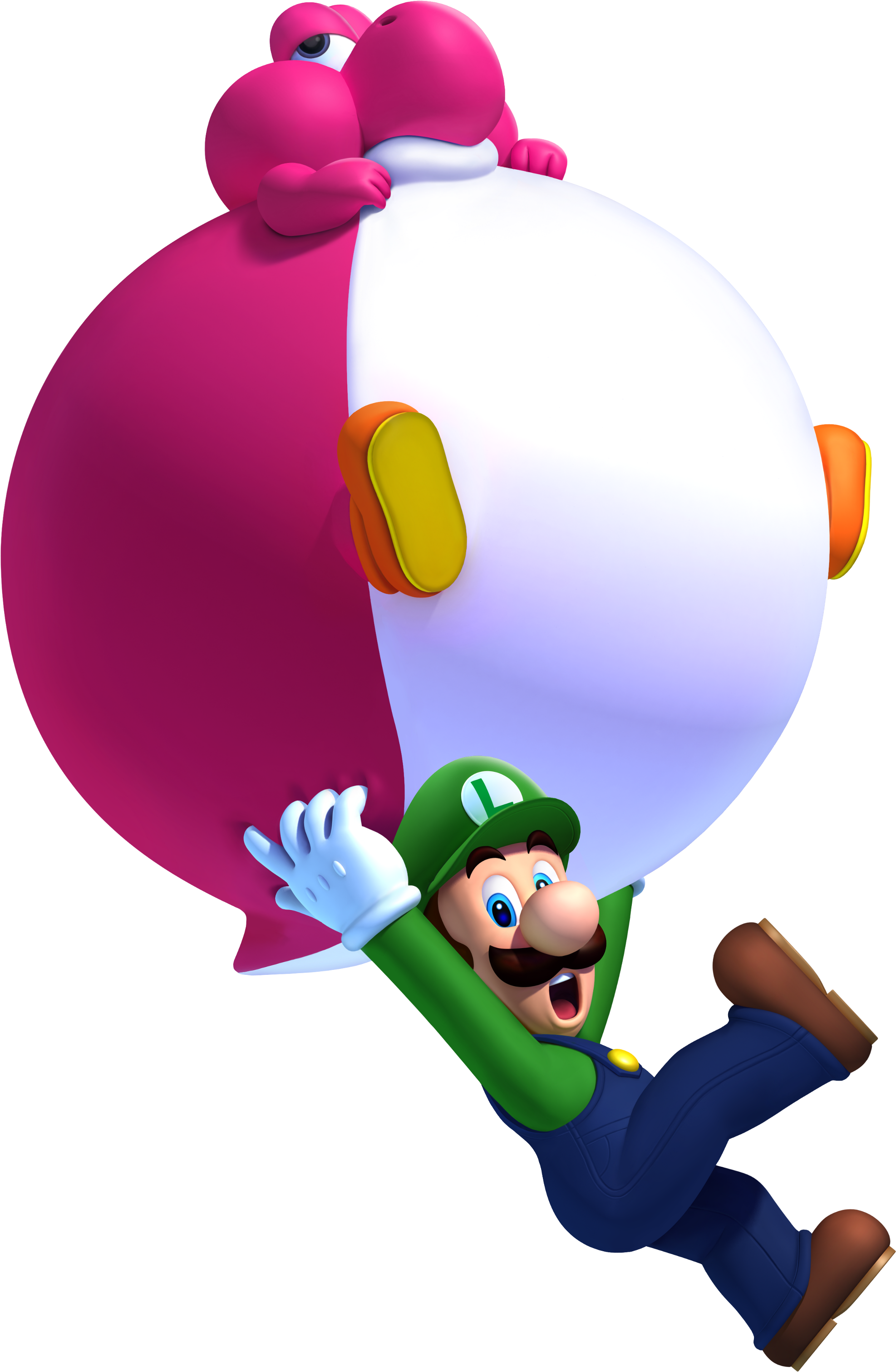 Luigi And Baby Yoshi (3500x3500)