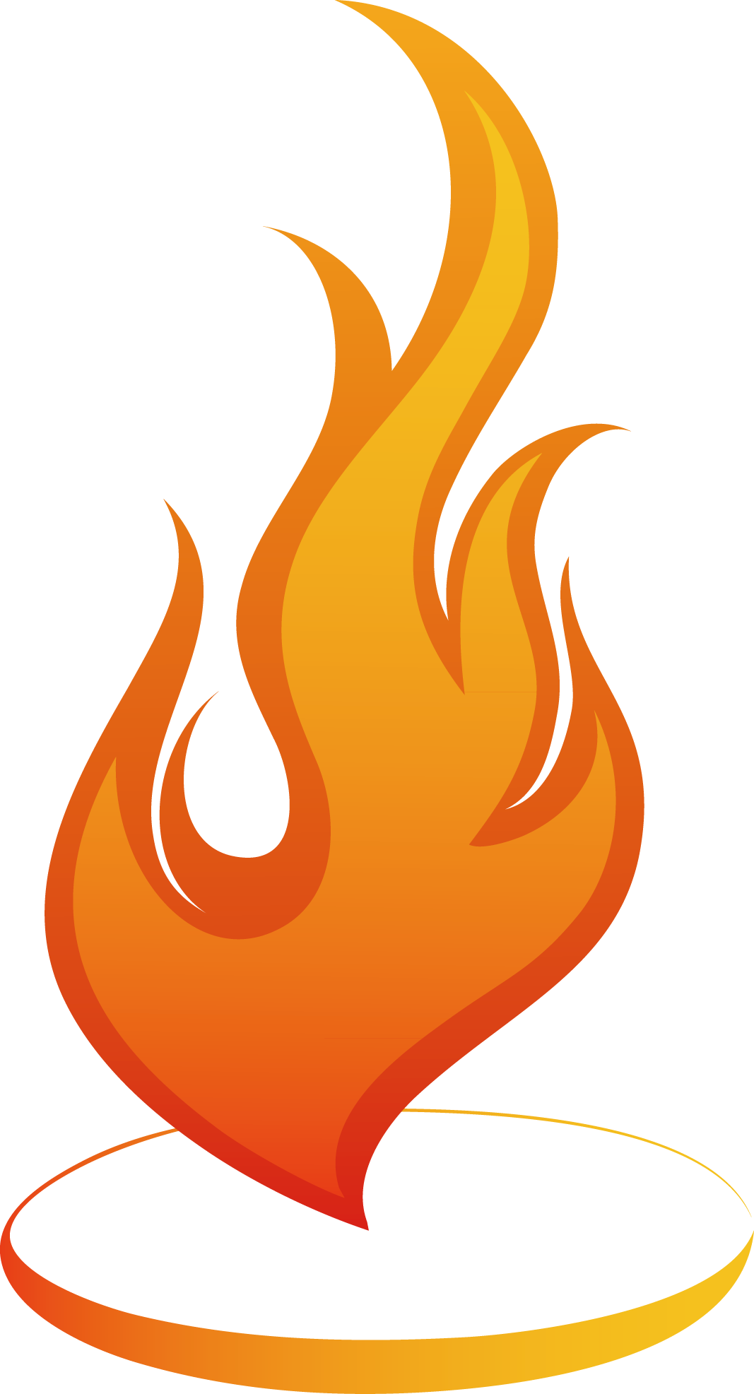 Flame Euclidean Vector Light Clip Art - Fire Flame Tattoo (1067x1973)