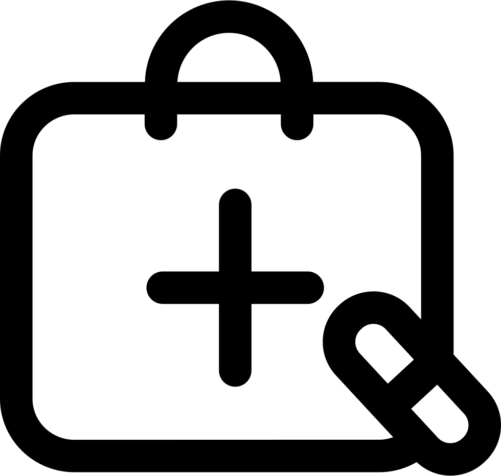 Black And White Medical Supplies Clip Art - Cross (980x932)