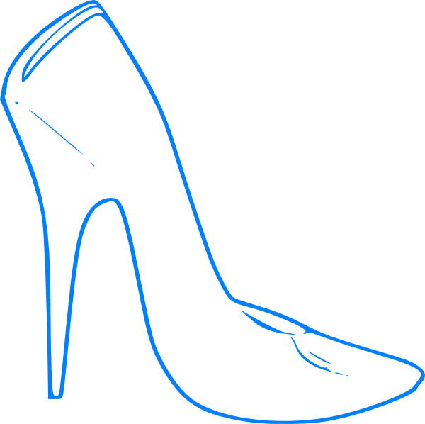 Blue High Heel Clipart (600x598)