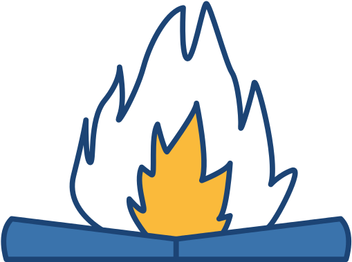Camping Bonfire Isolated - Vector Graphics (550x550)