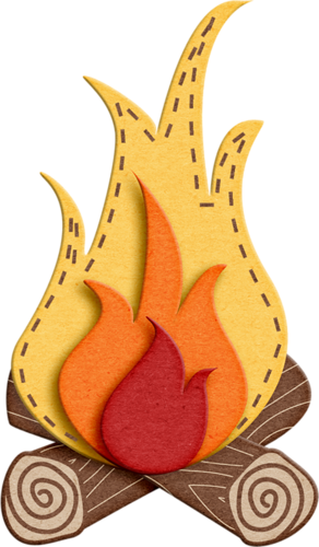 Busy Book - Campfire Clip Art (292x500)