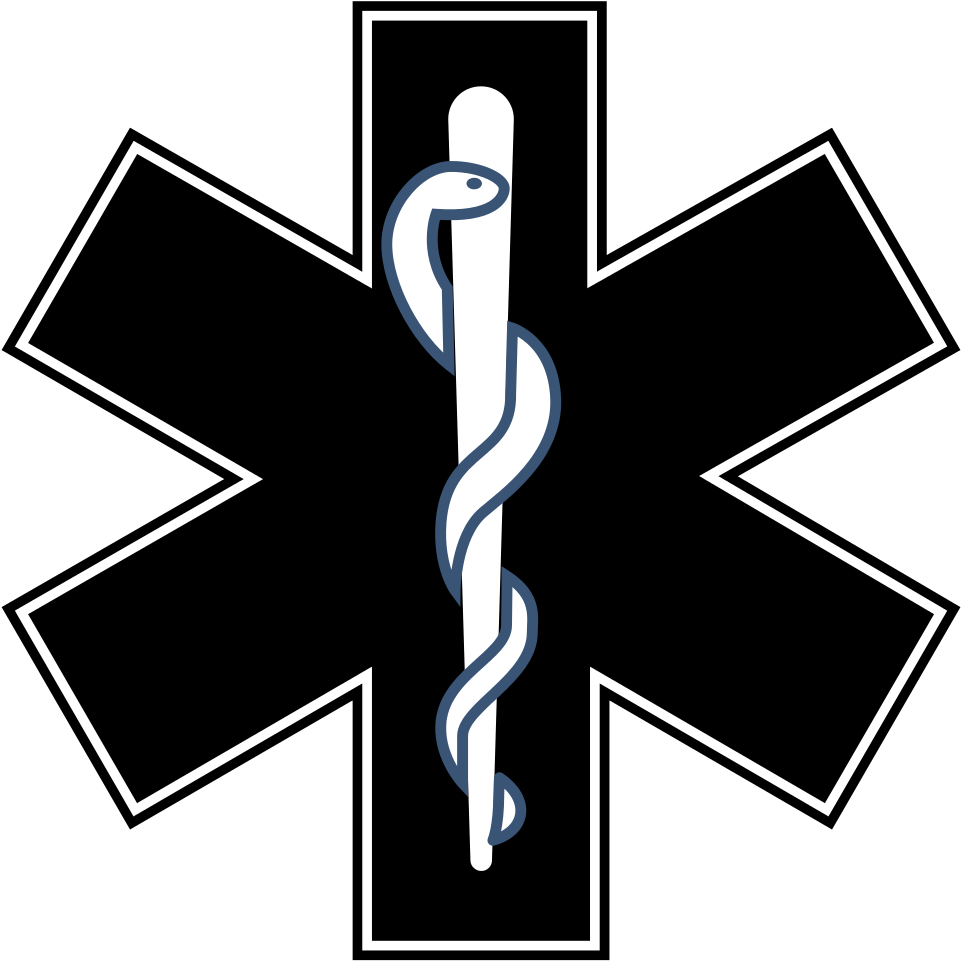Gatunek Leczniczy Black And White - Star Of Life Sticker (1024x1024)