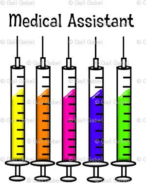 Medical Assistant Syringes - Medical Assistant 7 Syringes Greeting Cards (pk (309x400)