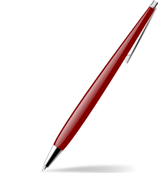 Pen Clip Art - Red Line Png File (576x598)