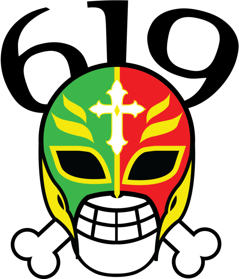 One Piece Flags Legends Of Wrestling Rey Mysterio By - Rey Mysterio Logo Png (853x936)