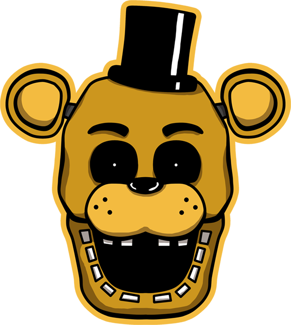 Golden Freddy Head By Kaizerin - Five Nights At Freddy's Golden Freddy Head (600x671)