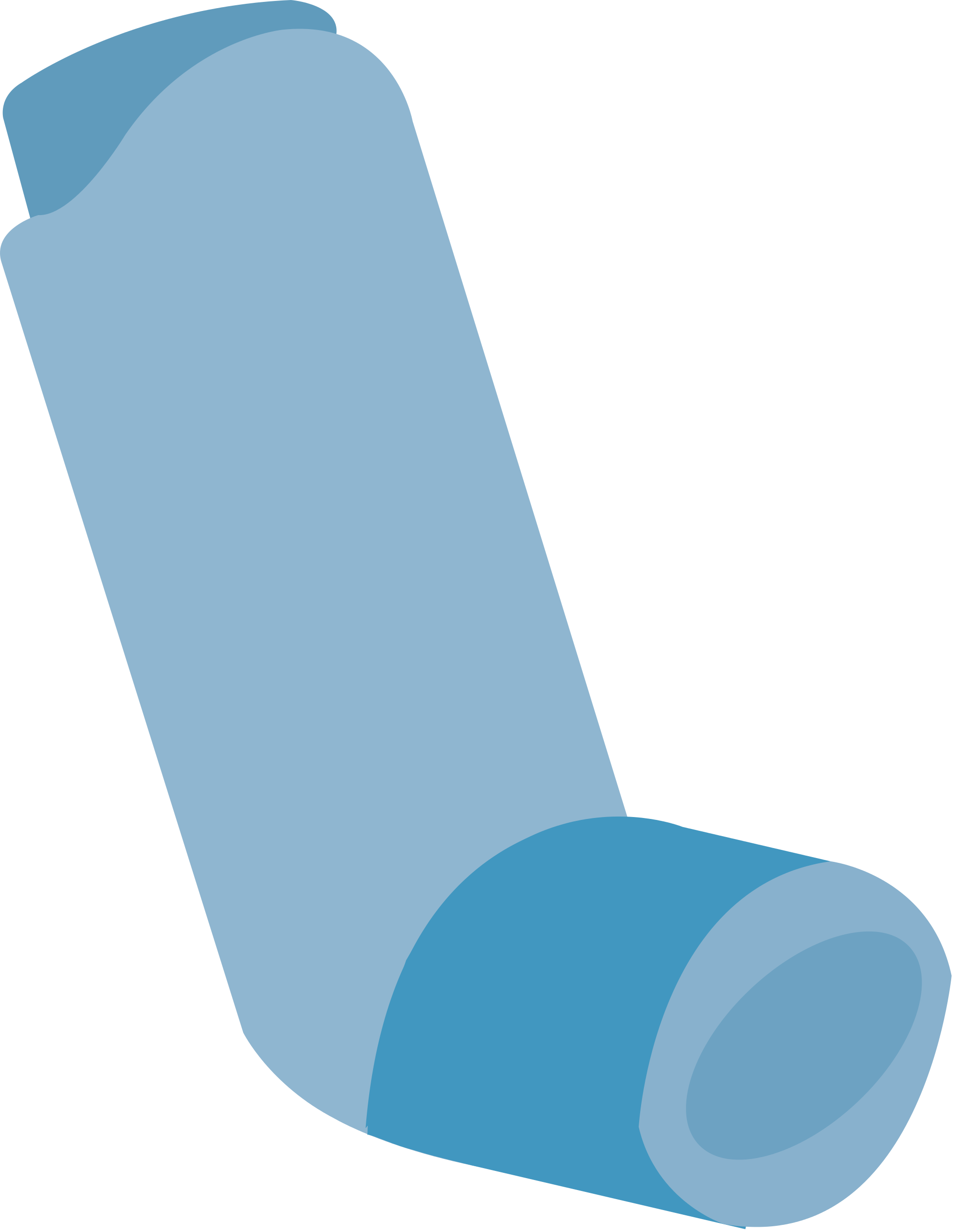 Blue Asthma Inhaler Graphic - Asthma Inhaler Clipart (2000x2583)