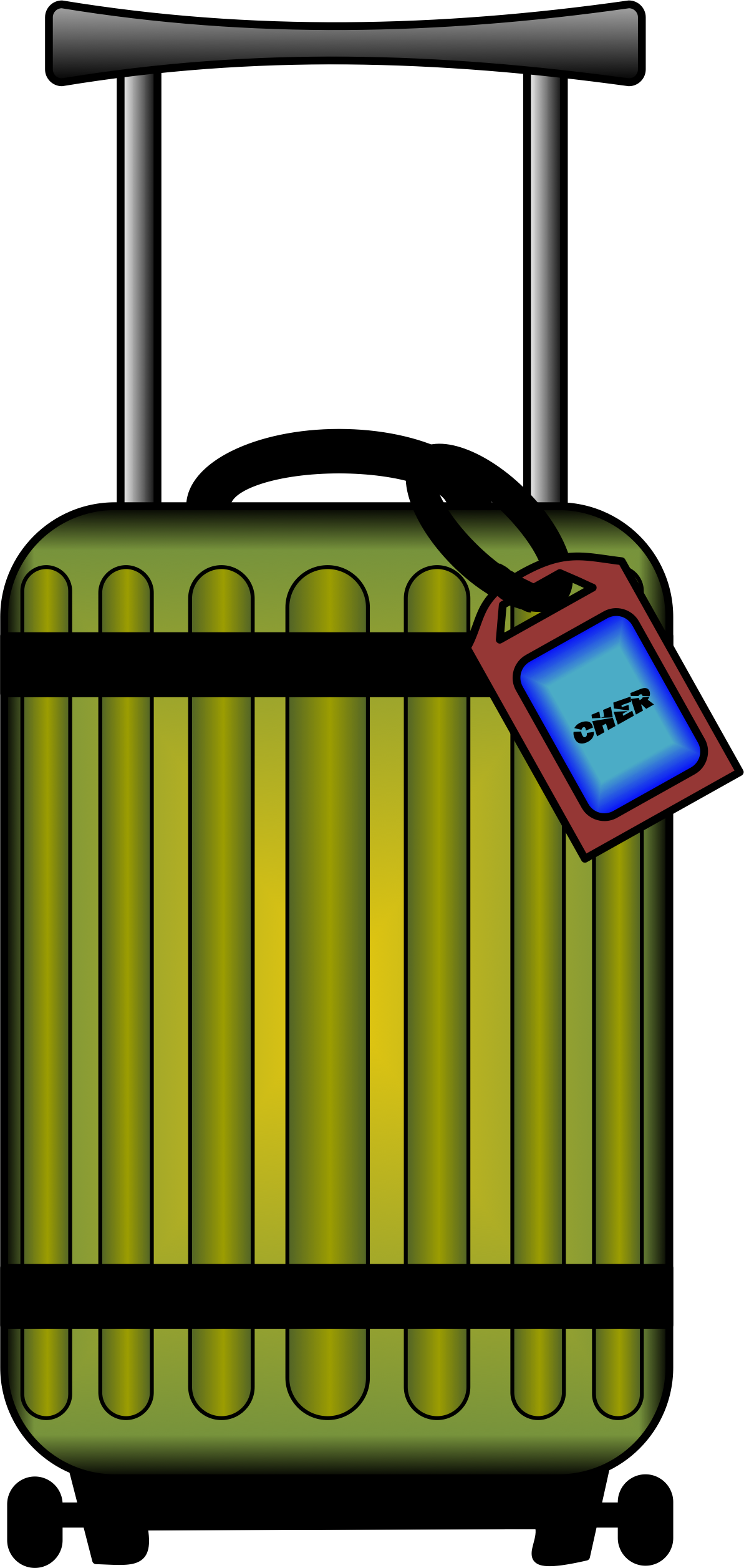 Suitcase Clipart Maleta - Maleta Clipart (1193x2514)