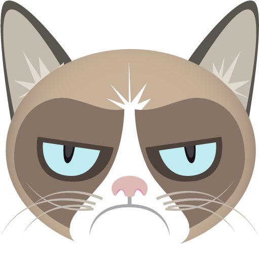 28 Collection Of Grumpy Cat Clipart - Grumpy Cat Meme Cartoon (512x512)
