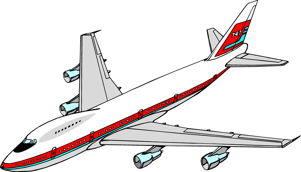 Aircraft Clipart Boeing 747 - Airplane Clipart (958x549)