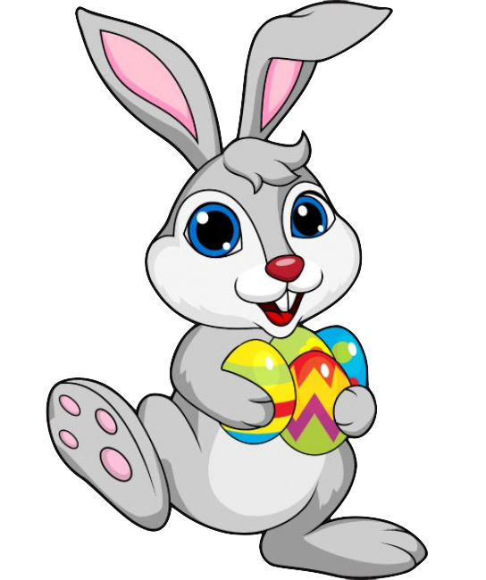 Cute Cartoon Easter Bunny (544x650)