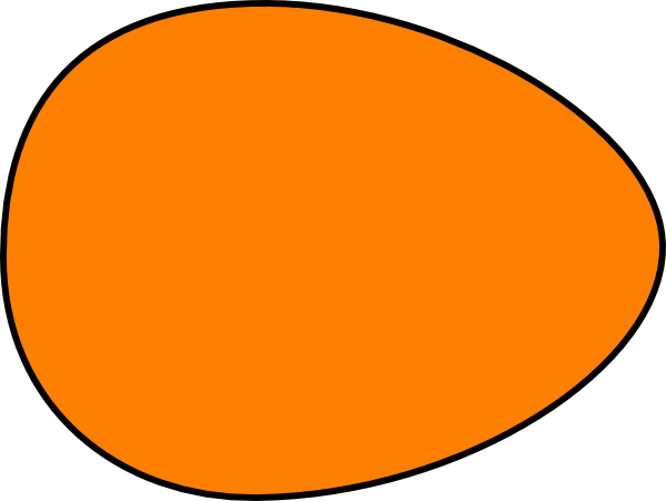 Orange Egg Clip Art At - Neon Orange Circle Clipart (600x451)