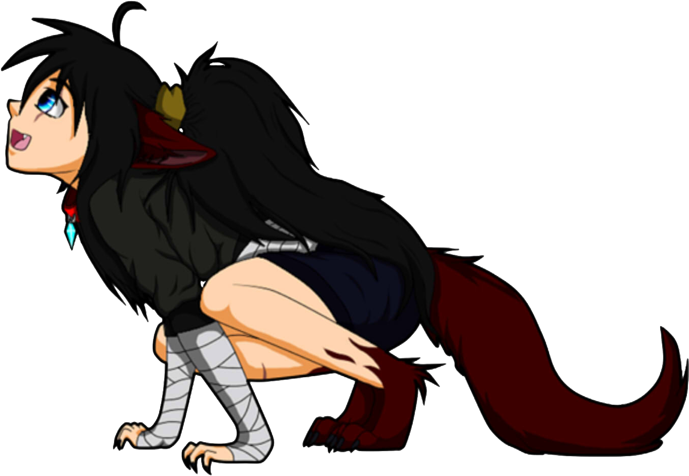 Gray Wolf Drawing Anime Tomboy - Anime Wolf Girl Drawing (1600x1200)