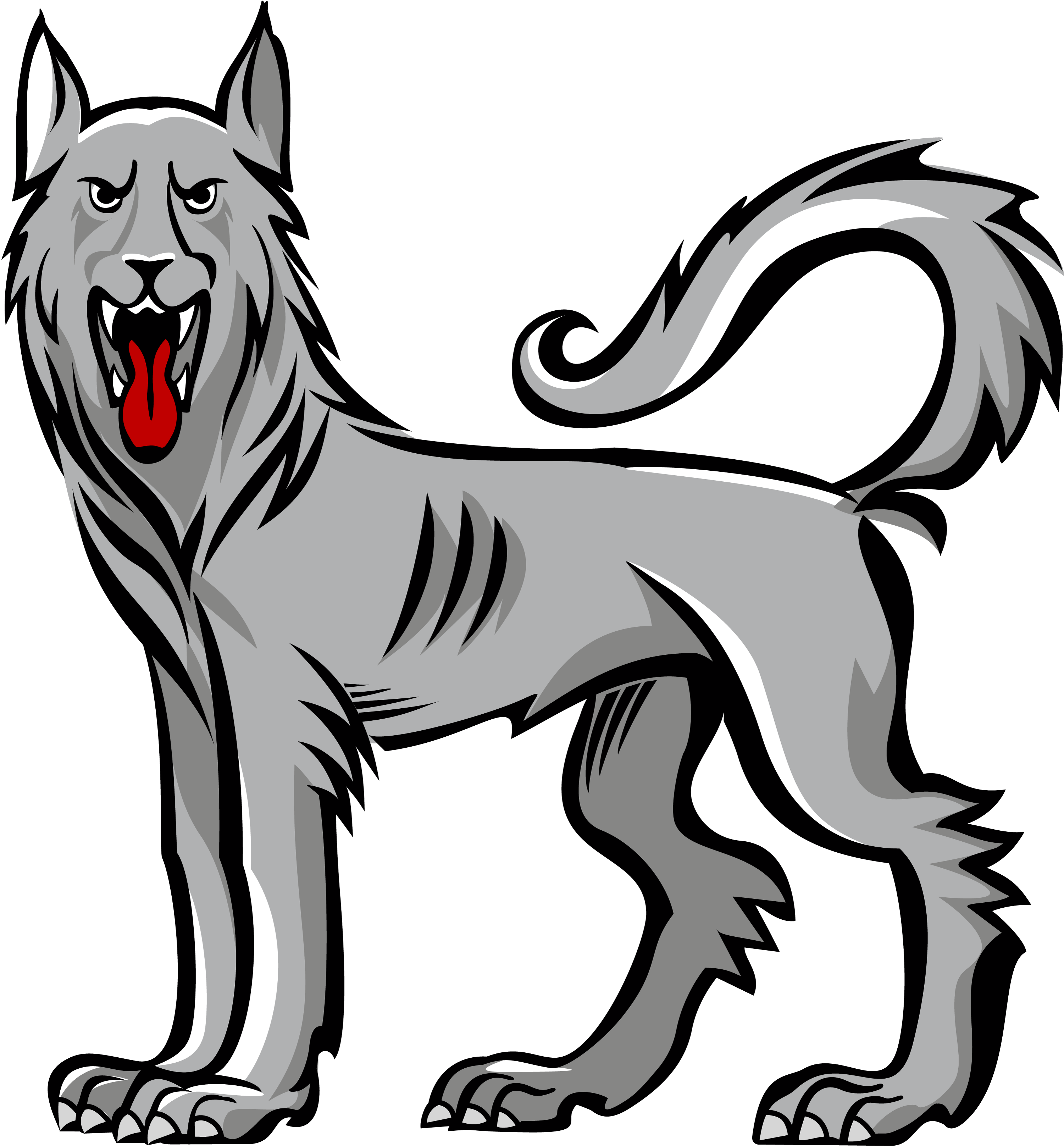 Myblazoncom - Heraldic Wolf Statant (3000x3231)