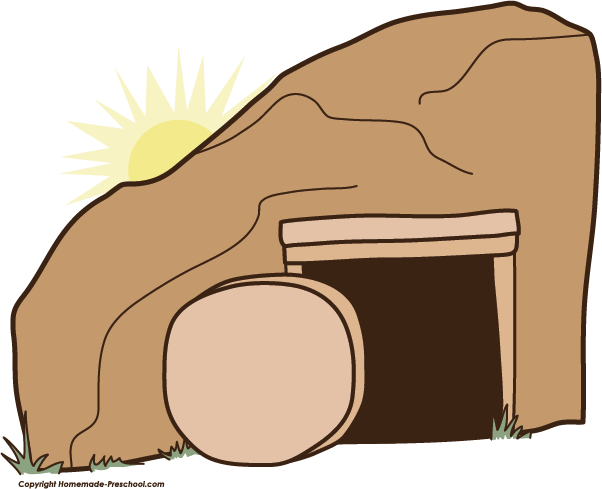 Empty Tomb Clipart - Empty Tomb Of Jesus Clipart (602x489)