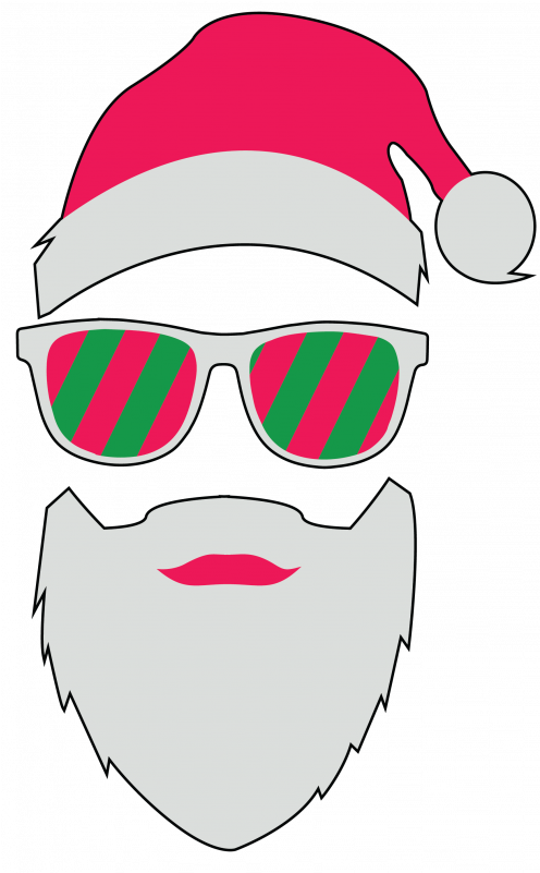 Santa Glasses Pocket Size - Cartoon (800x800)