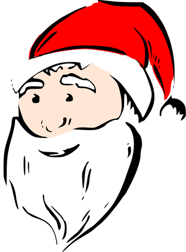 Santa Surat Vektör - Santa Face (369x500)