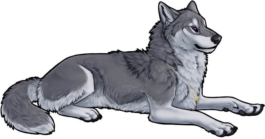 Grey Wolf - Grey Anime Wolf (931x501)