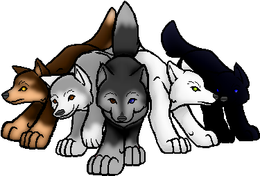 Wolf Pack Png Photo - Pack Of Wolves Cartoon (458x311)