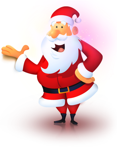 Santa Claus Png Clipart - Christmas And Happy New Year (407x521)
