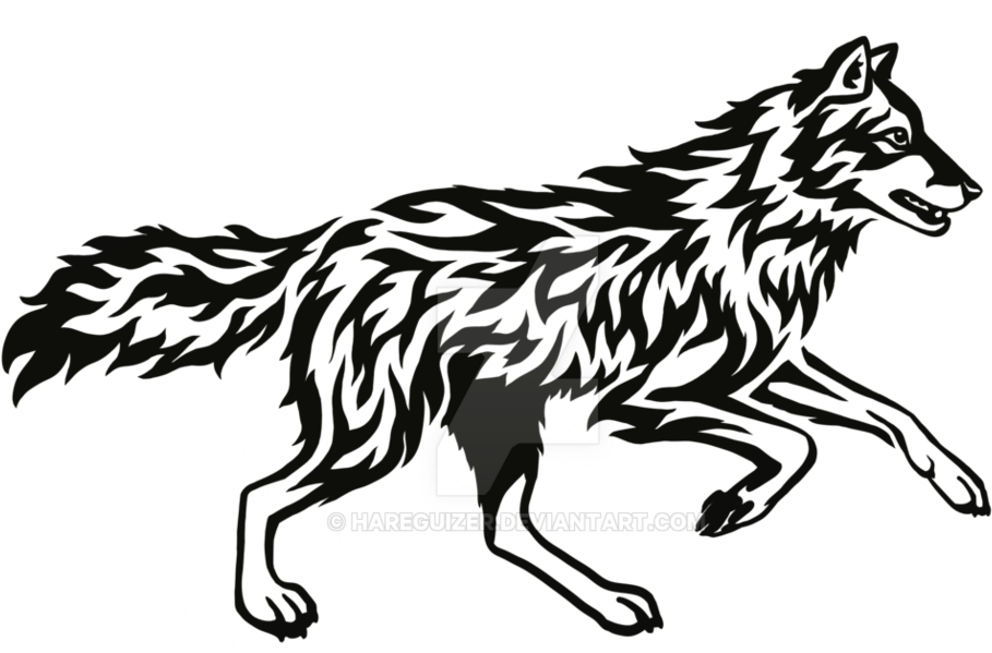 Tribal Wolf Runnign (977x818)