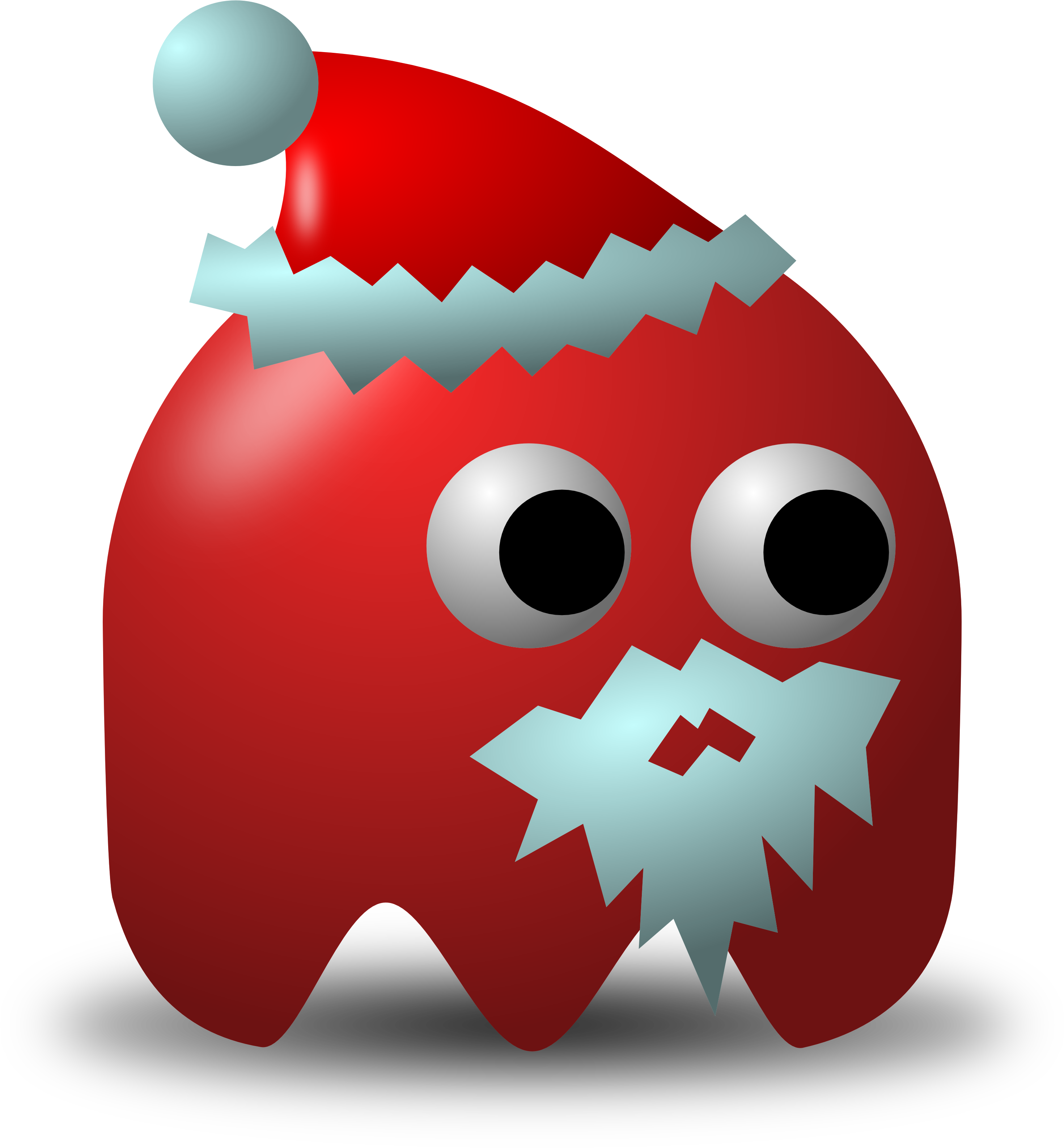 Free Vector Clipart Illustration Of Santa Claus Avatar - Ghost Santa Claus (2998x3200)